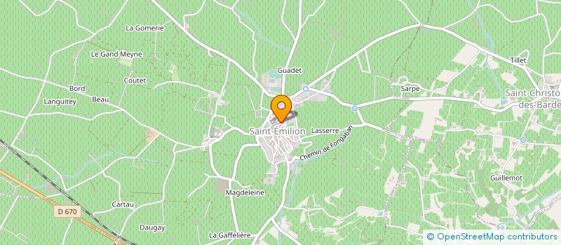 localisation de l'entreprise COMPTOIR DES VIGNOBLES à SAINT-EMILION