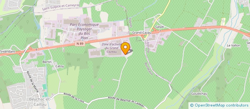 localisation de l'entreprise COMPTOIR DU BOIS ET DU BILLARD  BEYCHAC-ET-CAILLAU
