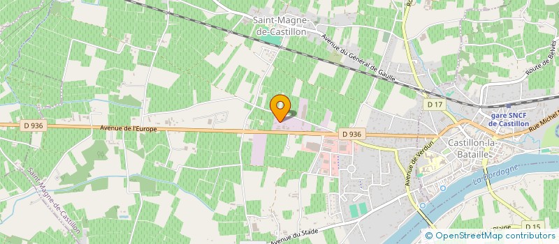localisation de l'entreprise COMPTOIR ELECTRO MENAGER à SAINT-MAGNE-DE-CASTILLON