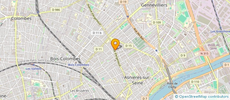 localisation de l'entreprise COMPTOIR ELECTRONIQUE 134 à ASNIERES-SUR-SEINE