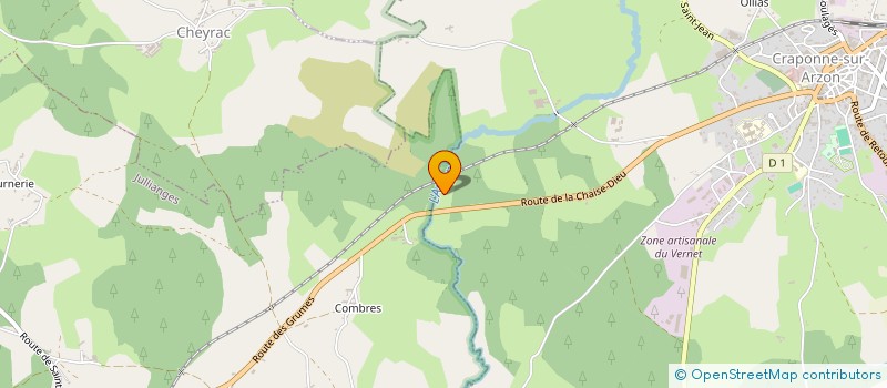 localisation de l'entreprise COMPTOIR EUR DU RADIATEUR ELECTRIQUE  CRAPONNE-SUR-ARZON