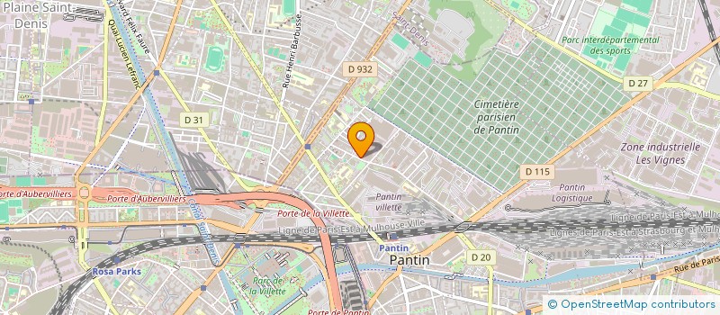 localisation de l'entreprise COMPTOIR EUROPEEN DE L'HABILLEMENT PROFESSIONNEL CEHP  PANTIN