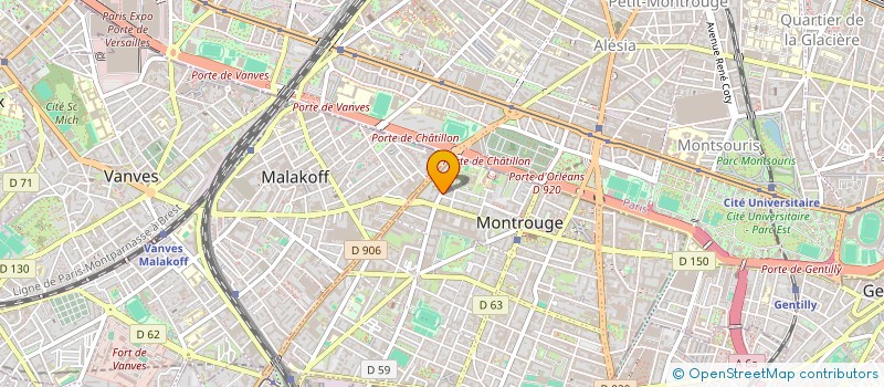 localisation de l'entreprise COMPTOIR FINANCIER D'INVESTISSEMENT  MONTROUGE