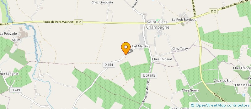 localisation de l'entreprise COMPTOIR FRANCAIS COMMERCIAL  SAINT-CIERS-CHAMPAGNE