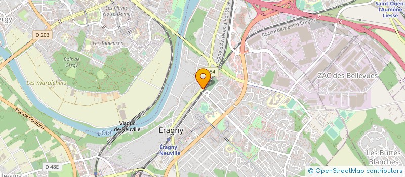 localisation de l'entreprise COMPTOIR FRANCILIEN AUTOMOBILE INDUSTRIE à ERAGNY