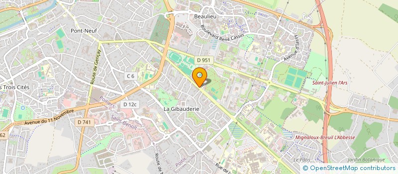 localisation de l'entreprise COMPTOIR FUNERAIRE EUROPEEN à POITIERS
