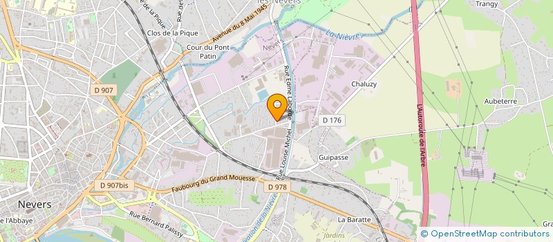 localisation de l'entreprise COMPTOIR HYGIENE ENTRETIEN CENTRE à NEVERS