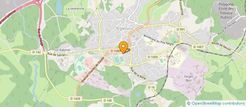 localisation de l'entreprise COMPTOIR INTERNATION OUTILLAGE BRICOLAGE à EGLETONS