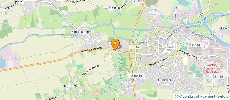 localisation de l'entreprise COMPTOIR LAITIER FOVET  AIRE-SUR-LA-LYS