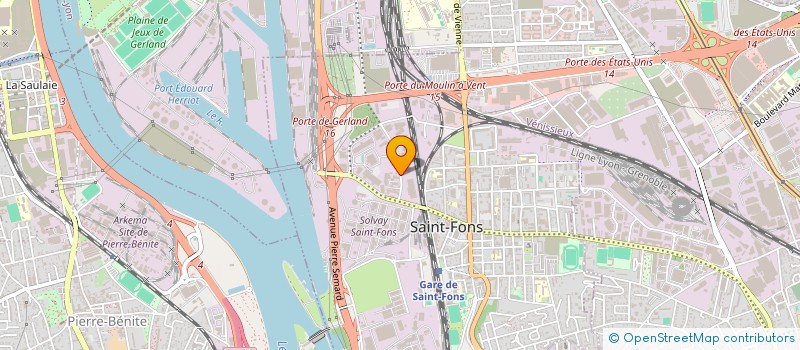 localisation de l'entreprise COMPTOIR LYONNAIS DES METAUX  SAINT-FONS