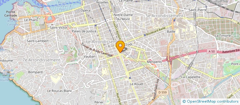 localisation de l'entreprise COMPTOIR MARSEILLAIS D'ALIMENTATION à MARSEILLE