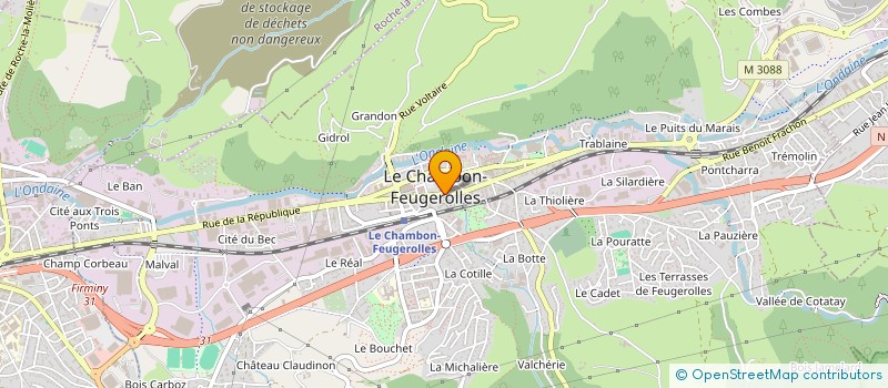localisation de l'entreprise COMPTOIR MEDICAL VALLEE DE L ONDAINE à LE CHAMBON-FEUGEROLLES