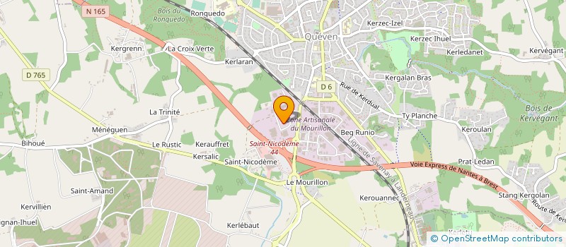 localisation de l'entreprise COMPTOIR METALLURGIQUE DE BRETAGNE  QUEVEN