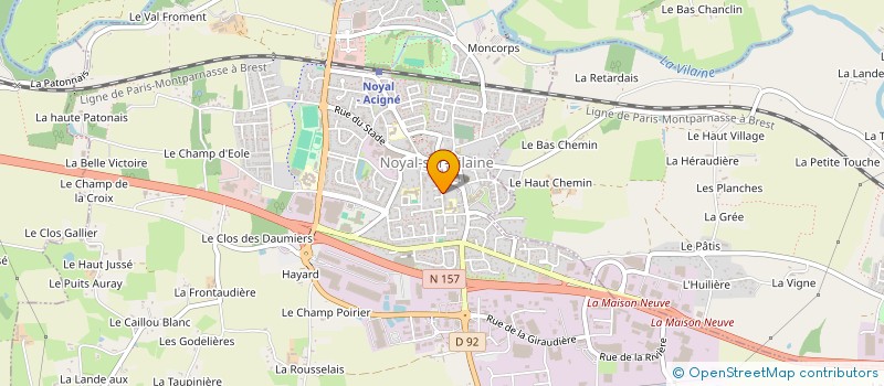 localisation de l'entreprise COMPTOIR OUEST MATERIAUX à NOYAL-SUR-VILAINE
