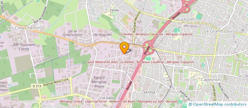 localisation de l'entreprise COMPTOIR OUTILLAGE à MERIGNAC