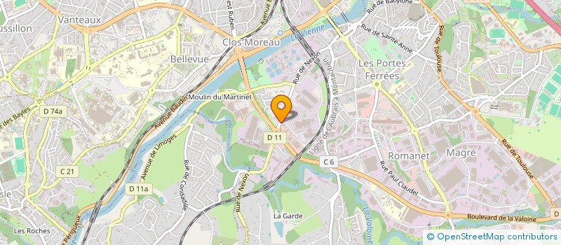localisation de l'entreprise COMPTOIR PIPIER DU LIMOUSIN à LIMOGES