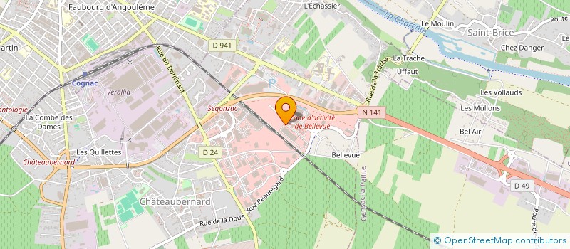 localisation de l'entreprise COMPTOIR PISCINE BELLEVUE COGNAC à CHATEAUBERNARD