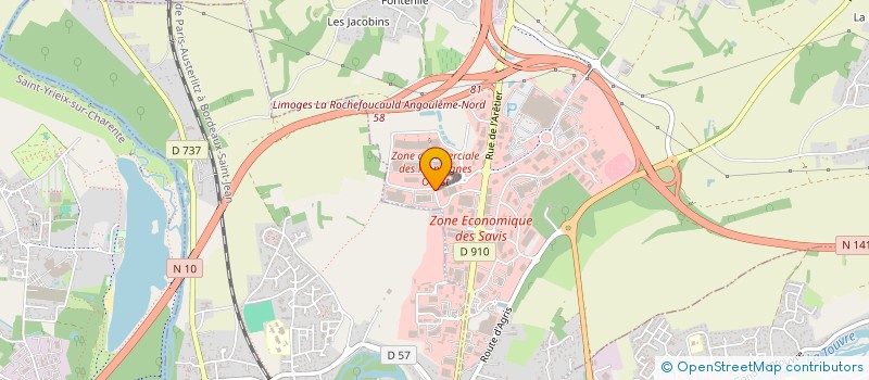localisation de l'entreprise COMPTOIR PISCINE CHAMPNIERS ANGOULEME à CHAMPNIERS