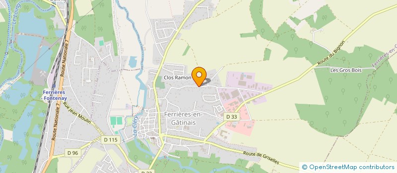 localisation de l'entreprise COMPTOIR PRODUITS CHIMIQUE ENTRETIEN à FERRIERES-EN-GATINAIS