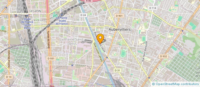 localisation de l'entreprise COMPTOIR PROFESSIONNEL BATIMENT TRX PUBL à AUBERVILLIERS