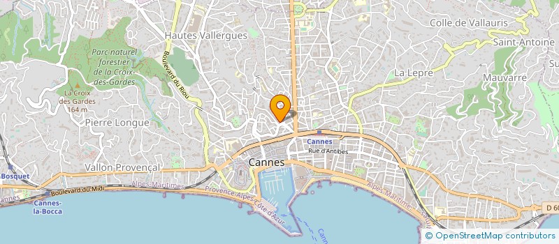 localisation de l'entreprise COMPTOIR PROVENCAL DU VERRE à CANNES