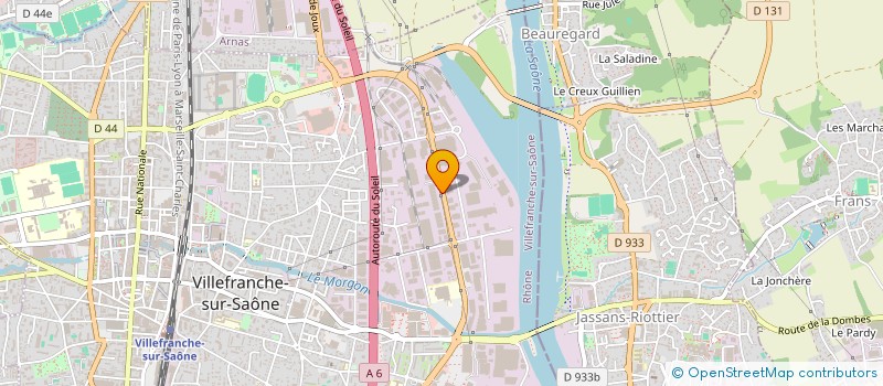 localisation de l'entreprise COMPTOIR REGIONAL SA à VILLEFRANCHE-SUR-SAONE