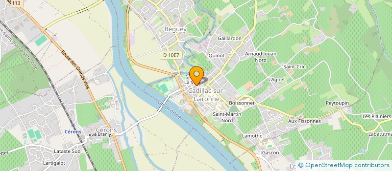 localisation de l'entreprise COMPTOIR SANTE DU CHATEAU  CADILLAC-SUR-GARONNE