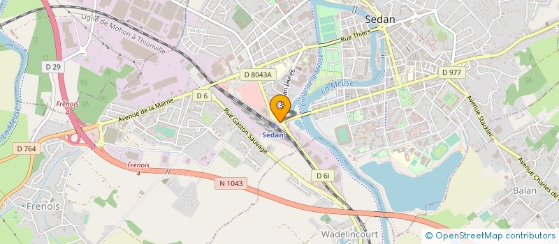 localisation de l'entreprise COMPTOIR SEDANAIS DE L'AUTOMOBILE à SEDAN