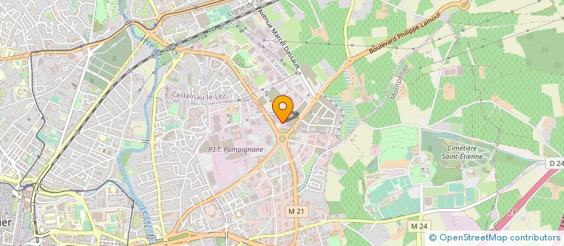localisation de l'entreprise COMPUFIRST à MONTPELLIER