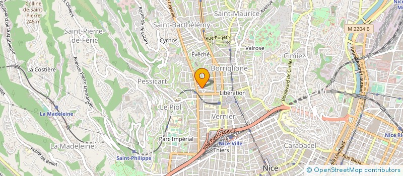 localisation de l'entreprise COMPUTER FOUBRNITURES à NICE