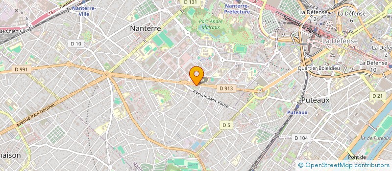localisation de l'entreprise COMPUTERLAND INGENIERIE à NANTERRE