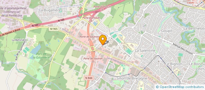 localisation de l'entreprise COMPUTRAIN à ORVAULT