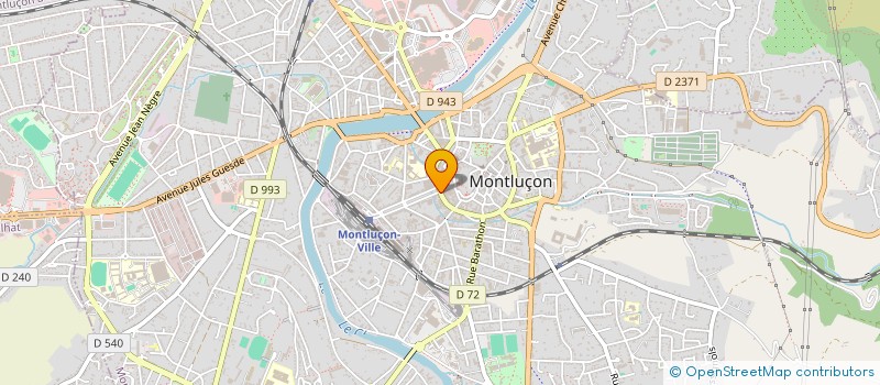localisation de l'entreprise COMSAM à MONTLUCON
