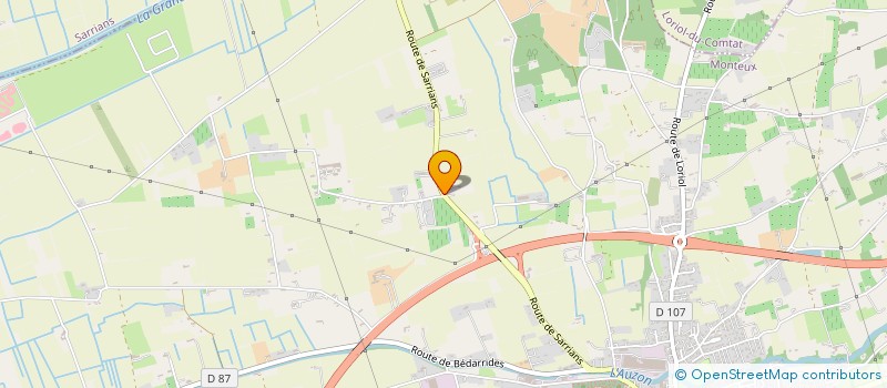 localisation de l'entreprise COMTAT TOITURE à MONTEUX