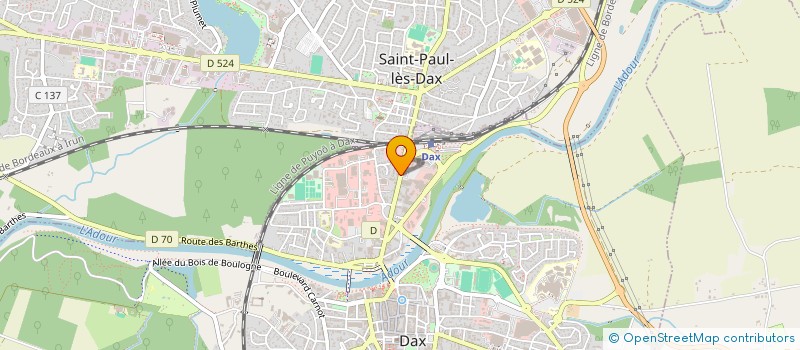 localisation de l'entreprise COMTE CHOMEL AUTOMOBILES à DAX