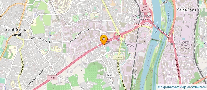 localisation de l'entreprise COMTECH  IRIGNY