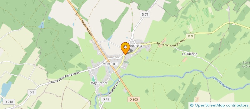 localisation de l'entreprise COMTOIS CABRE  AUMONT