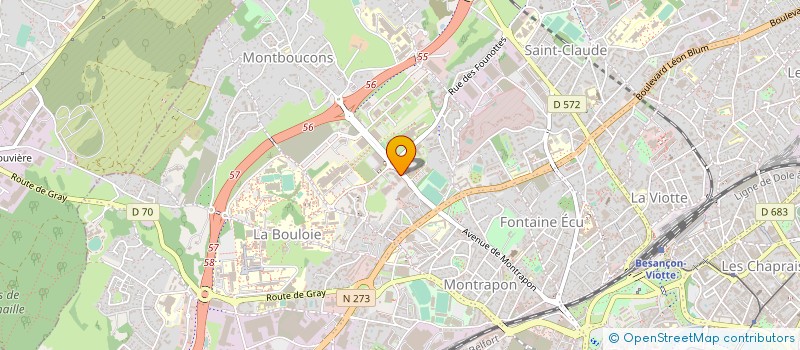 localisation de l'entreprise COMTOISE DE DEVELOPPEMENT REGIONAL à BESANCON