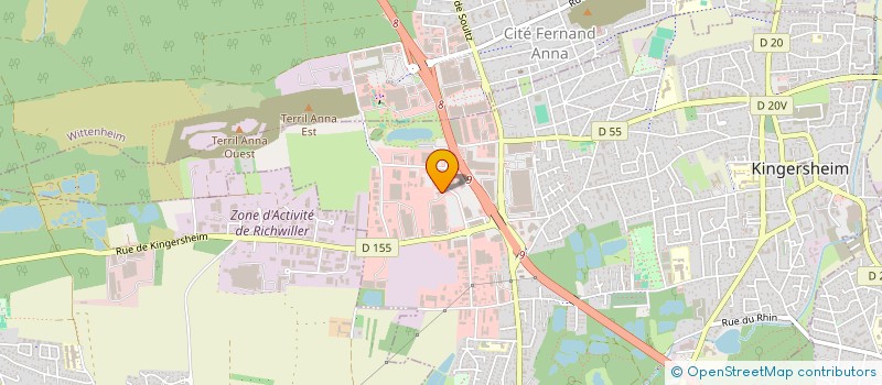 localisation de l'entreprise COMTOISE DE GESTION HOTELIERE 5  KINGERSHEIM