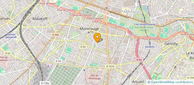localisation de l'entreprise COMUNIMAGE à MONTROUGE