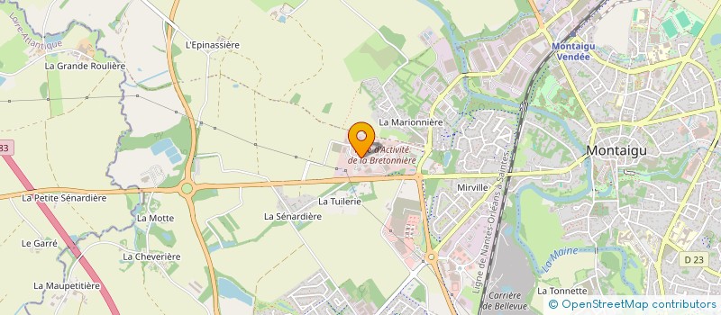 localisation de l'entreprise COMWELL à MONTAIGU-VENDEE