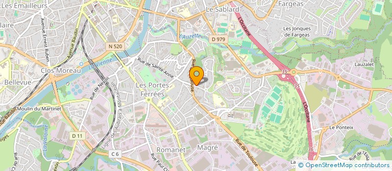 localisation de l'entreprise COMYP à LIMOGES