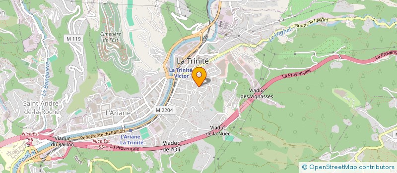 localisation de l'entreprise CONCASSE  LA TRINITE