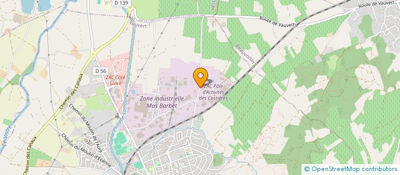 localisation de l'entreprise CONCENTR INDUST COSTIERES GARD  VAUVERT