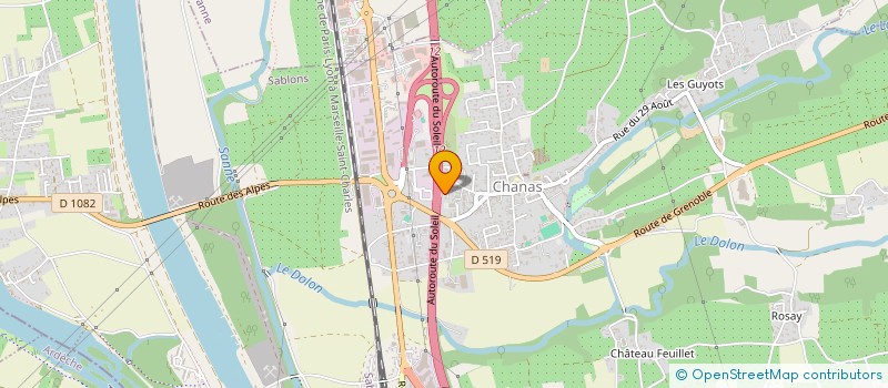 localisation de l'entreprise CONCEPT AUTO CENTER  CHANAS