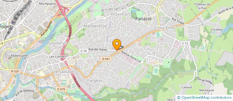 localisation de l'entreprise CONCEPT CHEMINEES à PANAZOL