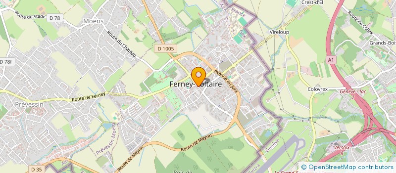 localisation de l'entreprise CONCEPT'COM à FERNEY-VOLTAIRE