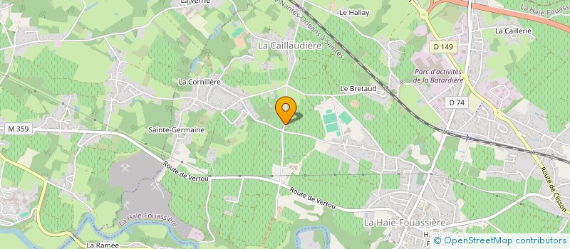 localisation de l'entreprise CONCEPT EBENIST'  LA HAIE-FOUASSIERE