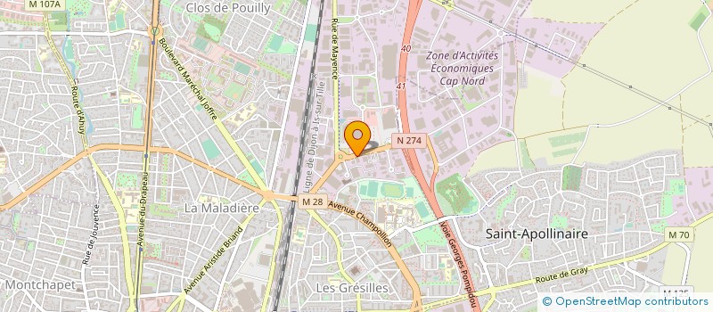 localisation de l'entreprise CONCEPT ET FLAMME à DIJON