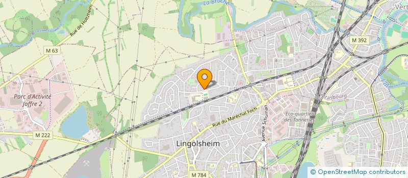 localisation de l'entreprise CONCEPT ET STRUCTURE ING  LINGOLSHEIM